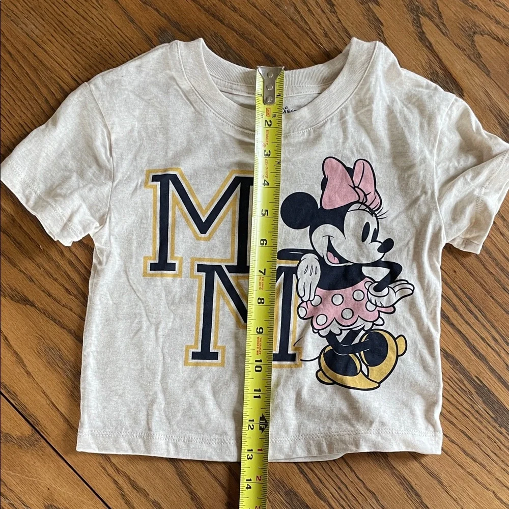Baby Gap Disney Minnie Mouse Kids Tee - Cream and Pink. Size 3